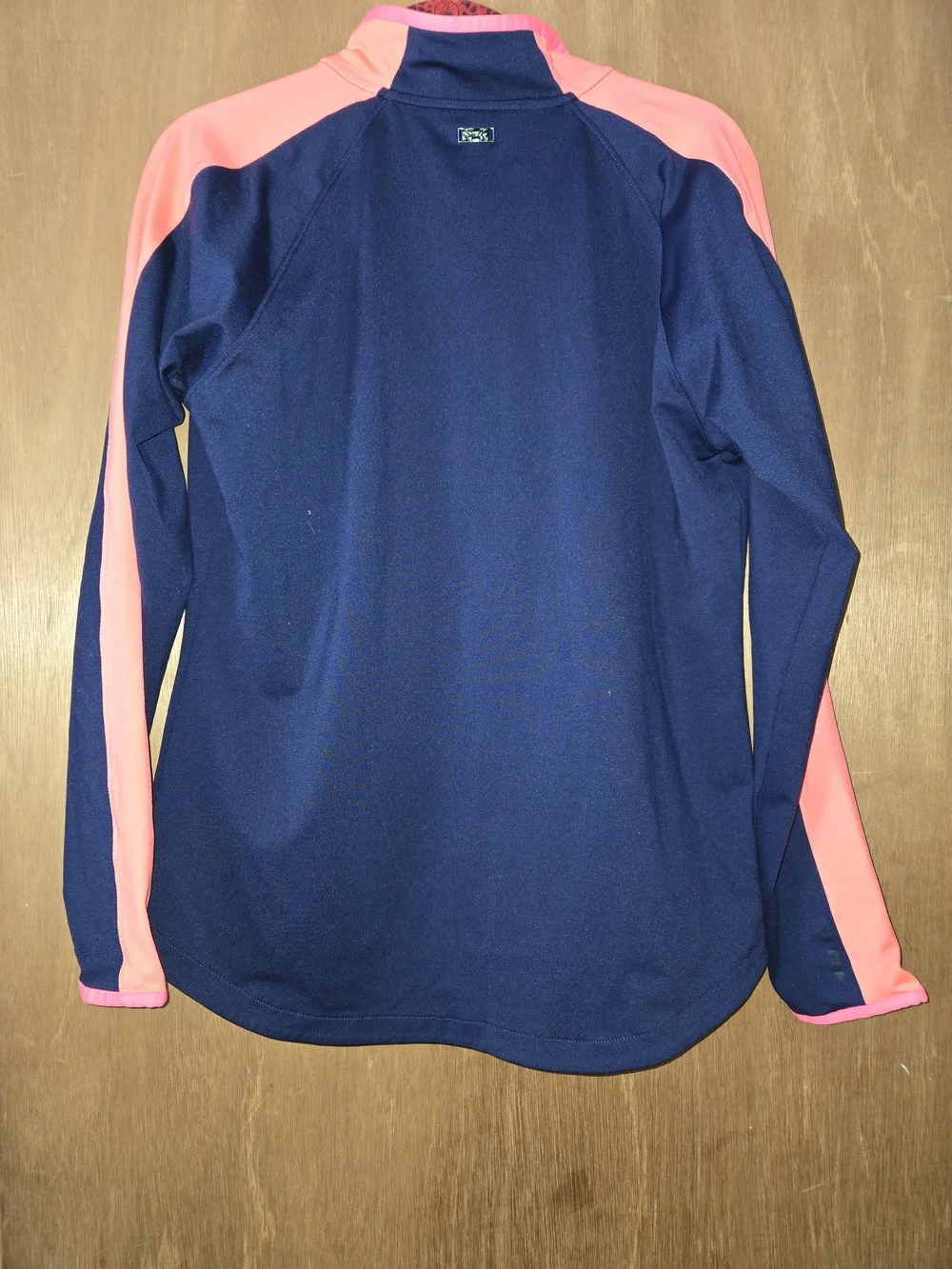 Women's L Under Armour Navy Hoodie with Coral Pink Accents
